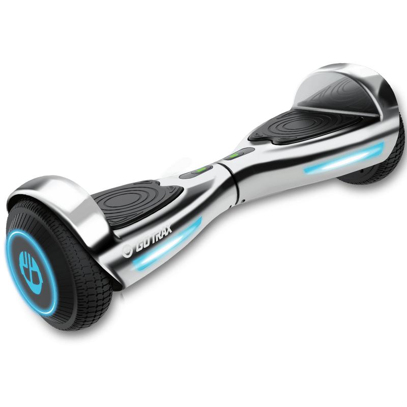 Hoverboard with Bluetooth Speaker – 6.2mph Top Speed, Chrome Finish, for Kids Ages 8+ and Up to 176lb Weight Capacity