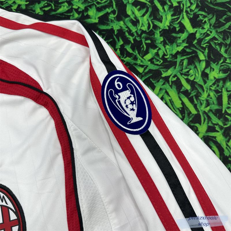 AC Milan 06-07 UEFA Champions League final version of Kaka long short-sleeved jersey Inzaghi team uniforms retro suit soccer uniforms