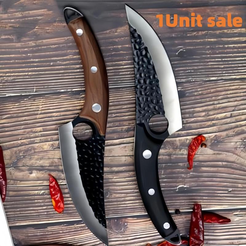 Outdoor Camping Hiking Knife, Stainless Steel Bone Planer Knife, Handheld Knife with Leather Case, Kitchenware for Outdoor Camping Hiking