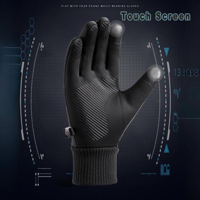 Sporty Unisex's Touch Screen Windproof Water Discharge Warm Winter Gloves, Non-slip Breathable Comfortable Sports Gloves for Outdoor Sports, Running, Cycling, Mountaineering, Driving, Hiking, Walking