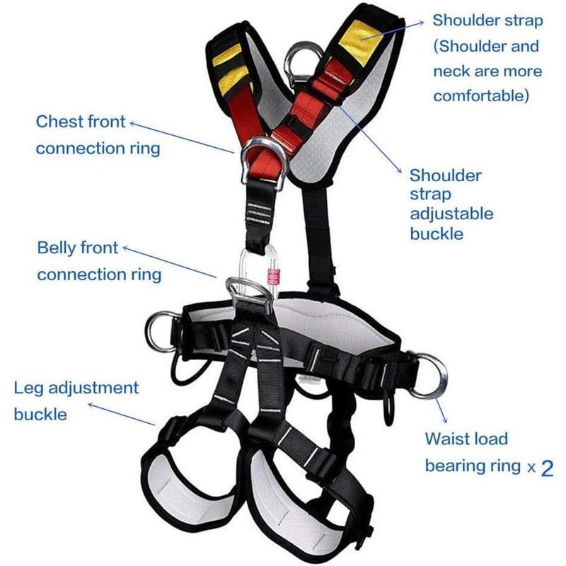 Climbing Seat Belt, Large Size Safety Belt Climbing Gear for Tree Climbing, Fire Rescue, Rappelling