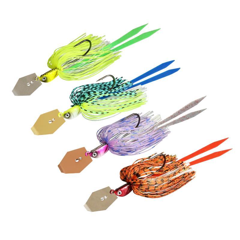 Artificial Fishing Lure, 1 Count Rotating Sequin Fishing Lure with Silicone Skirt & Hook, Fishing Accessories for Outdoor Fishing