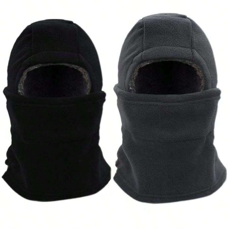 1pc Set Thick Flannel Balaclava Hood Winter Windproof Face Mask Neck Cover, Unisex Design For Motorcycling & Outdoor Sports In Cold Weather