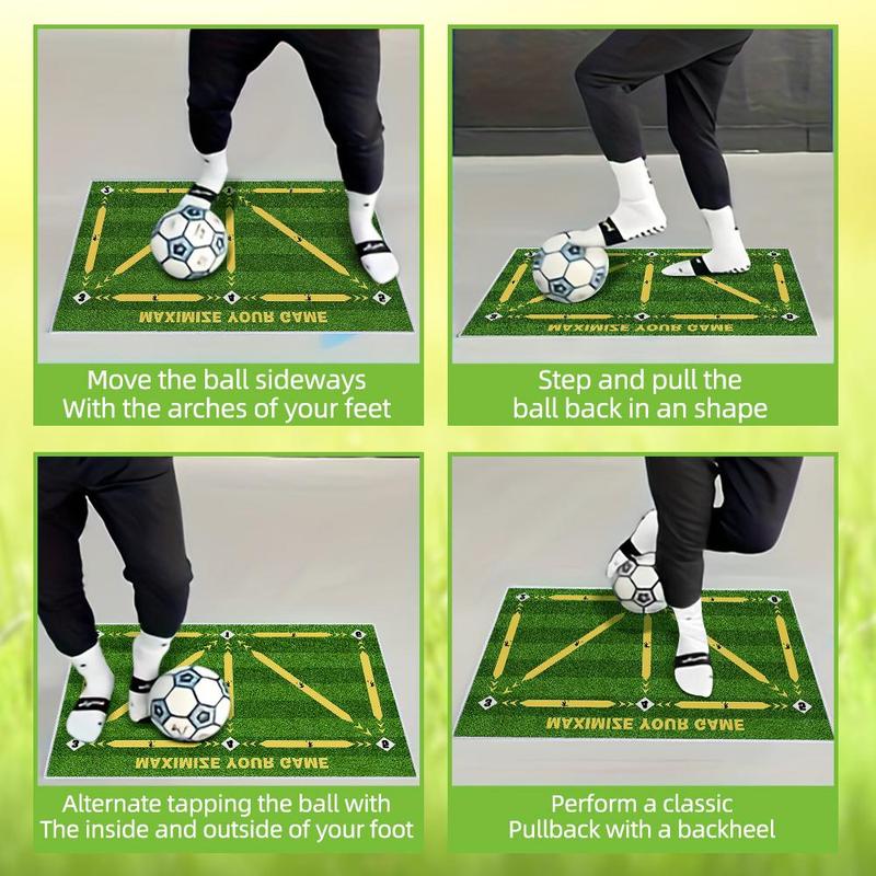 Football Step Training Mat, Silent Football Step Training Pad, Football Training Aid, Football Training Equipment for Home & Outdoor, Christmas Gift