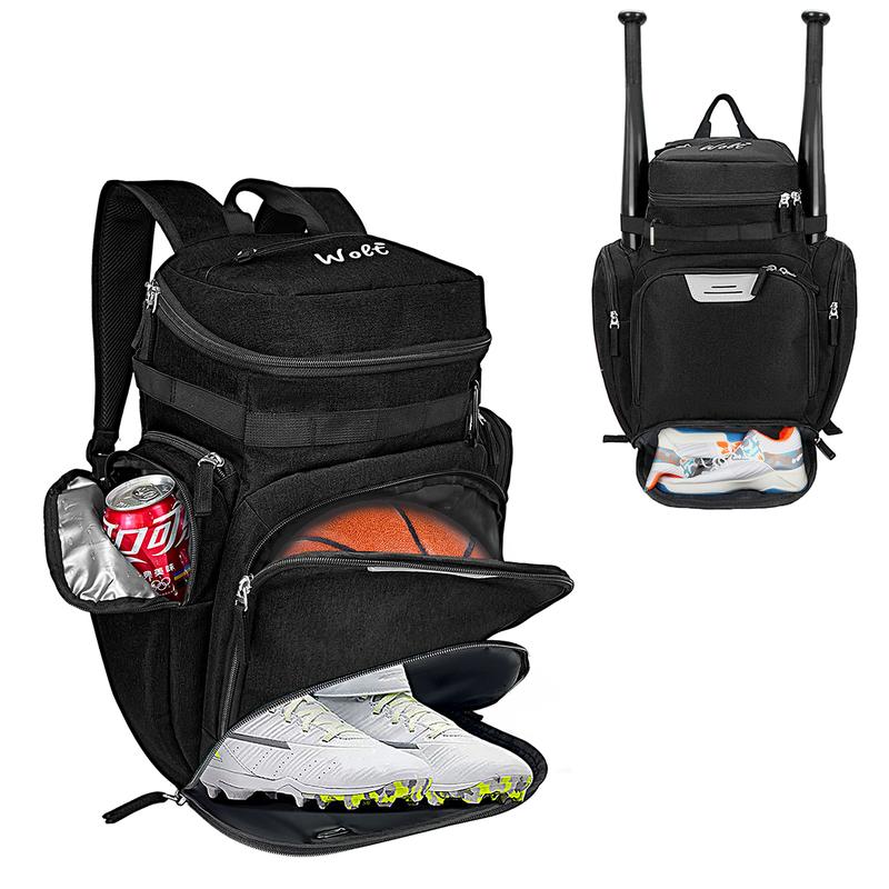 WOLT | Basketball Backpack Bags with Separate Ball Compartment and Shoes Pocket，Large Sports Equipment Bag for Basketball, Soccer, Rugby, Volleyball, Baseball Sport,Outdoor Sports Equipment Bag,Gym Bag