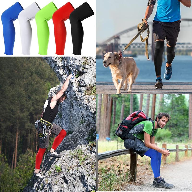 Sports  UV Long Leg Sleeves for Running Basketball Football Cycling and Other Sports for Men, Women, Youth (Multi Colors,8 Pieces)