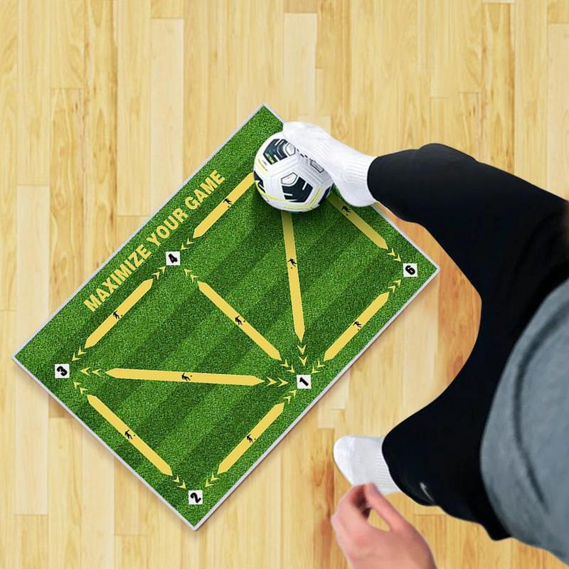 Football Step Training Mat, Silent Football Step Training Pad, Football Training Aid, Football Training Equipment for Home & Outdoor, Christmas Gift