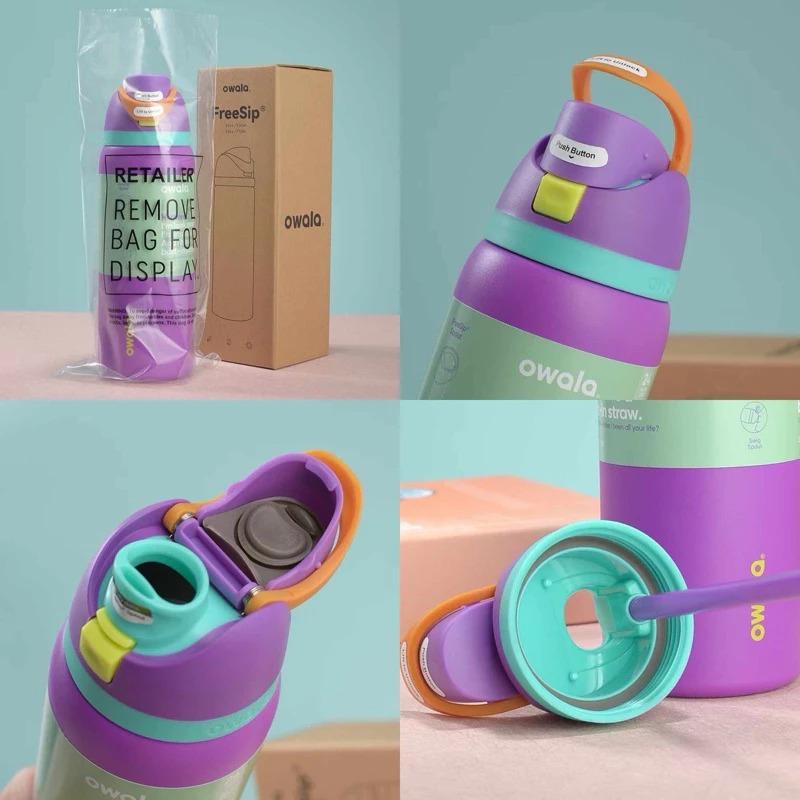 Owala 32oz Stainless Steel Water Bottle Full Colors, 24 Hour, Suitable For Talking To Work Or School, Daily Use For Outdoor Activities, Gift For Him Her, Xmas Gift, Outdoor Activities Water Bottle