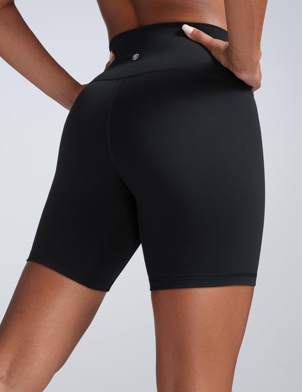 CRZ YOGA Women Butterbreeze Athletic Biker Shorts 6 Inches - High Waist Workout Gym Running Volleyball Yoga Spandex Shorts