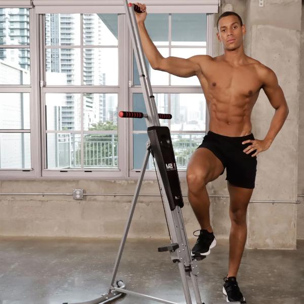 MaxiClimber 2.0 Vertical Climber Provides an Adjustable Platform to Target Power, Strength and Endurance Training for a Full-Body Workout. Free Fitness App and ERS Resistance