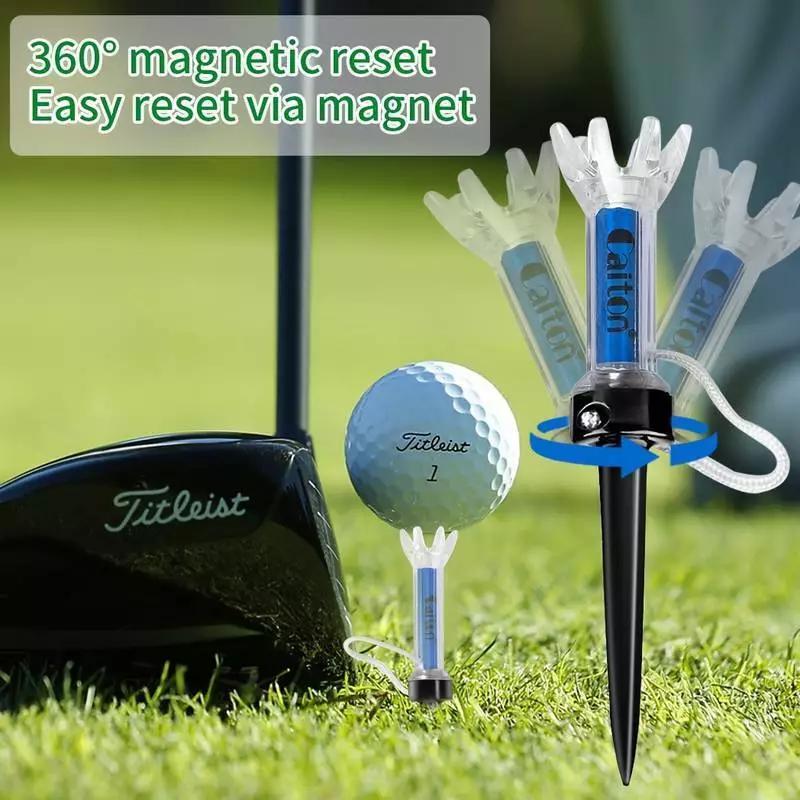 5Pcs Flexible Magnetic Plastic Golfs Tee Training Practice Tool For Golfer(75mm)