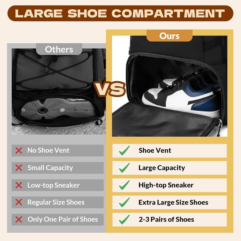 Basketball Backpack with Shoe Compartment Large Basketball Bag with Ball Holder for Men Women Gym Backpack fit Volleyball Football for  Travel Gym