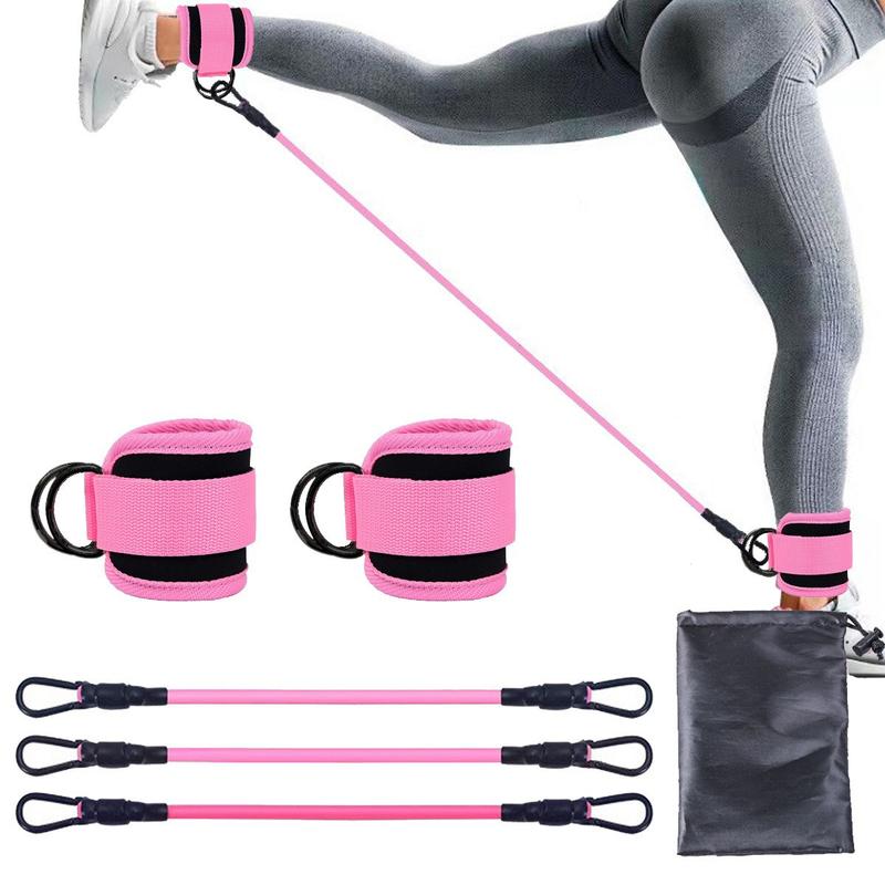 6pcs 60 pound Ankle Resistance Bands with Cuffs, Glutes Workout Equipment,Ankle Bands for Working Out, Butt Exercise for Women Legs and Glutes