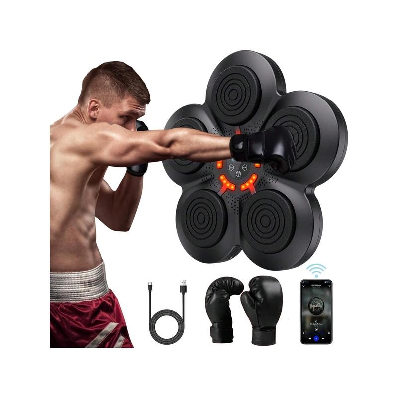 Music Boxing Machine With Boxing Gloves, 2024 New Model Music Boxing Machine For Adults  Training Machine With LED Electronic Wall Mounted For Home, Indoor And Gym