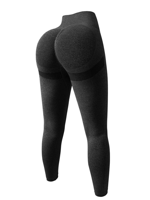 Women's Solid Ruched High Waist Sports Leggings, Workout Clothes Women, Women Workout Clothes, Comfy Breathable Skinny Pants for Yoga Gym Workout Running, Ladies Sportswear for All Seasons, Fall Outfits 2024,  Yoga Pants