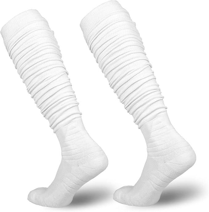 Scrunch Football Socks Non Slip Extra Long Football Socks Men Soccer Socks Knee High Scrunchie Athletic Compression Socks