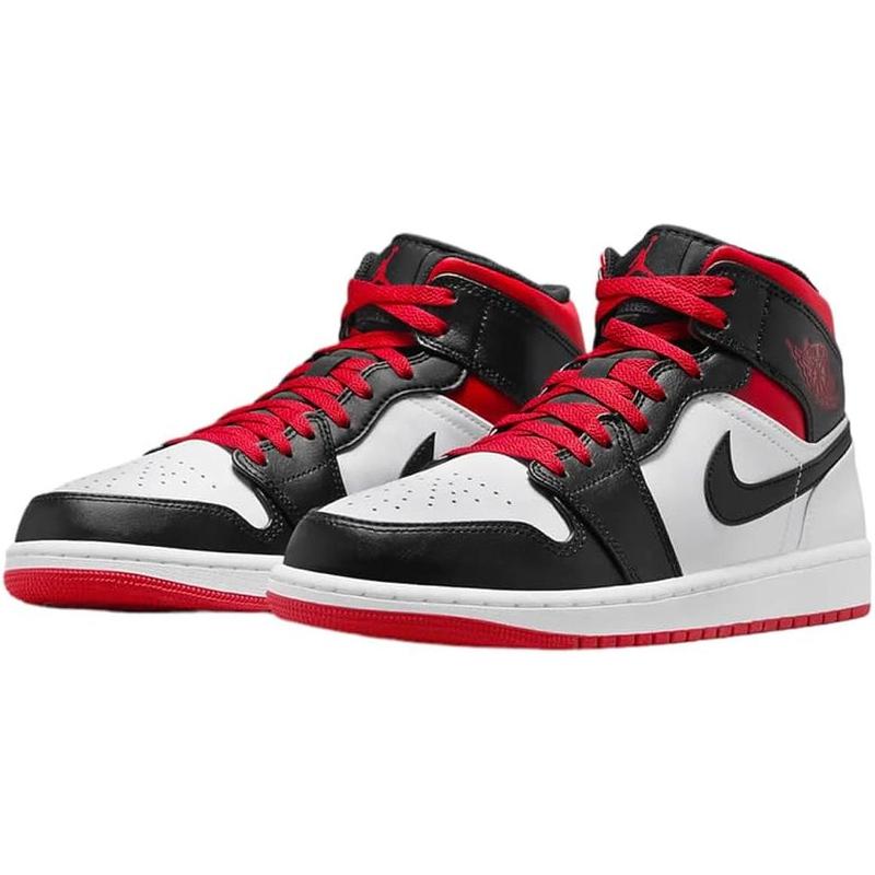 Men's Jordan 1 Mid White Gym Red-Black (DQ8426 106)