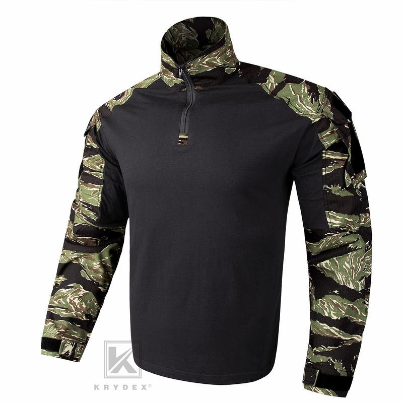 Krydex   Combat Shirt  BDU Uniform + Elbow pads Camouflage Hunting