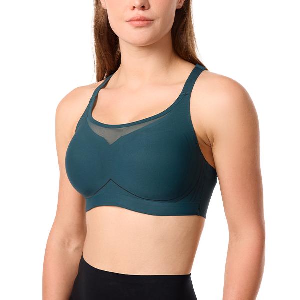 COMFELIE Women's Wireless Sports Bra,Racerback Sports Bras,High Impact Support Workout Bras for Yoga Gym GT009-GT010