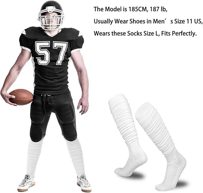 Scrunch Football Socks Non Slip Extra Long Football Socks Men Soccer Socks Knee High Scrunchie Athletic Compression Socks