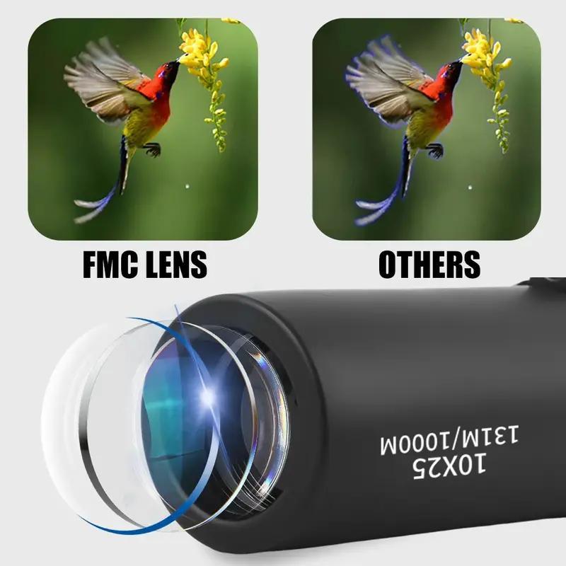 Portable Monocular Telescope, 10x Zoom Outdoor Telescope for Camping & Hunting & Travel & Fishing, Outdoor Camping & Hiking Equipment