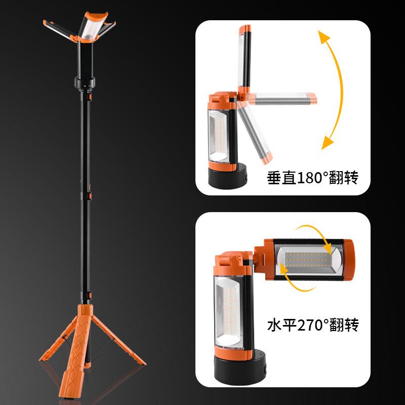 Rechargeable 10000 mAh camping light with stand, 2100 lumens cordless dimmable camping work light with detachable tripod, Christmas gifts