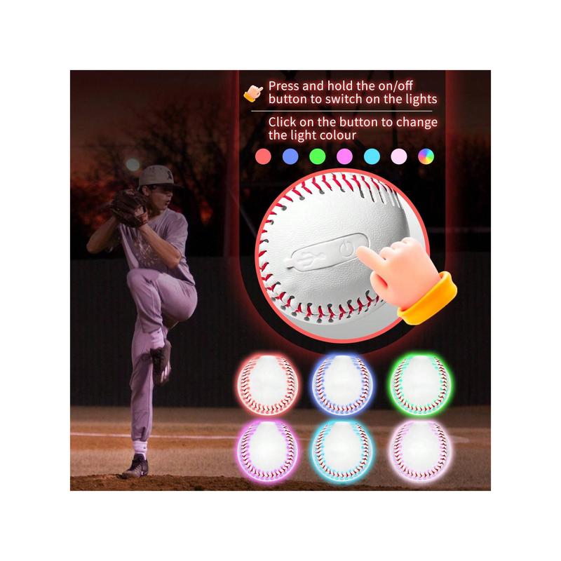 Light Up Baseball, Glow In The Dark Baseball, Perfect Baseball Gifts For Boys, Girls, Adults, And Baseball Fans, Official Baseball Size And Weight