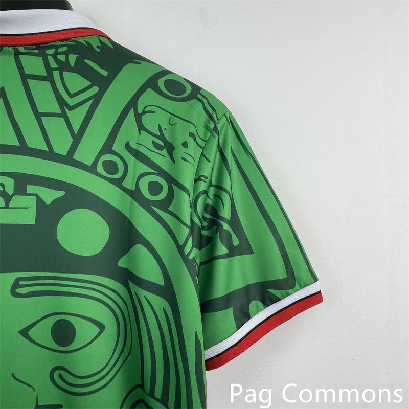 1998 World Cup Mexico National Team Home Short Sleeve Retro Soccer Jersey Greener