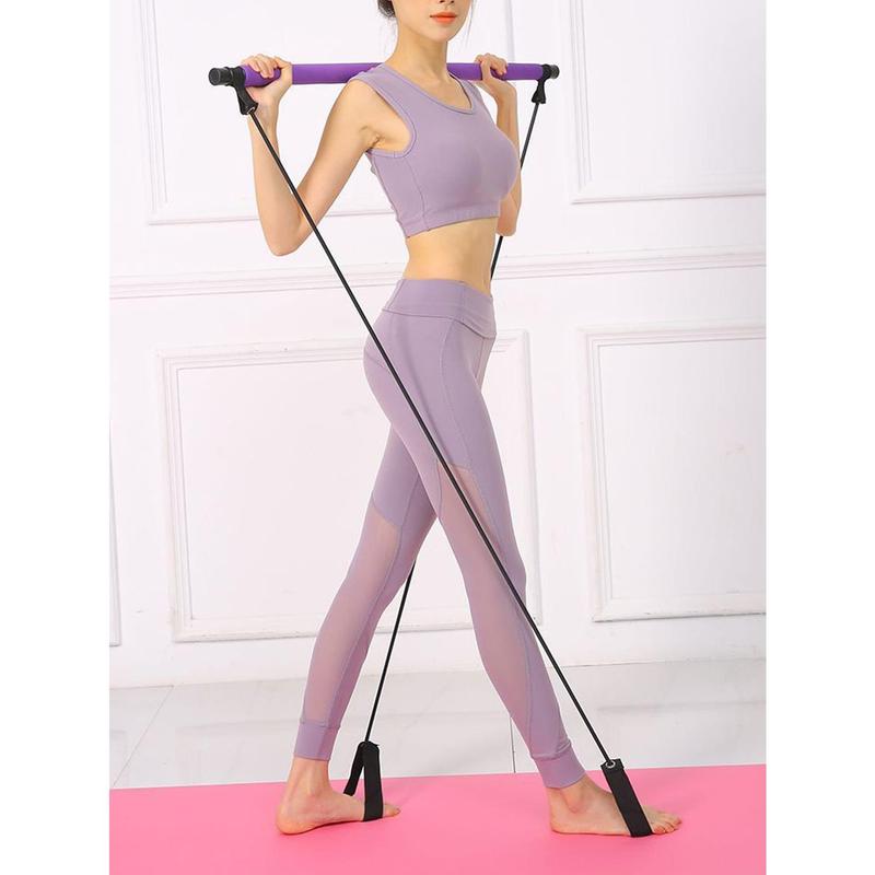 Portable Pull-up Fitness Resistance Training Bar Yoga Pilates Stick Chest Expander Arm Strength Training Rod