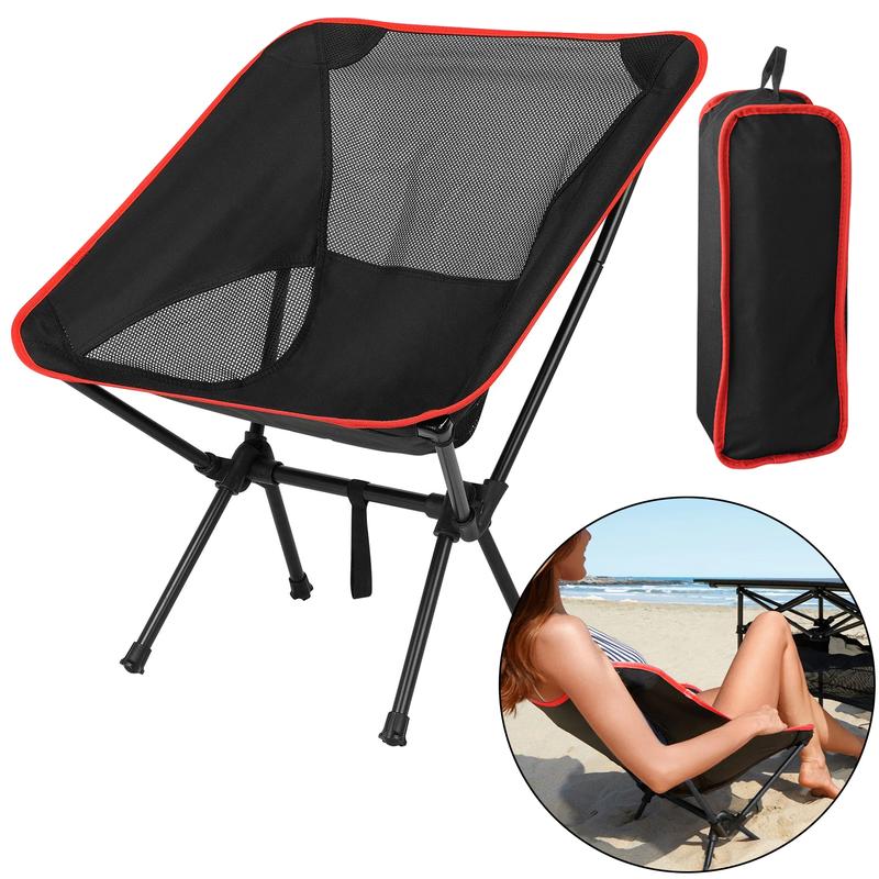 Portable Camping Chair Lightweight Compact Folding Chair Mesh for Outdoor Camp Travel Beach Picnic Festival Hiking Backpacking