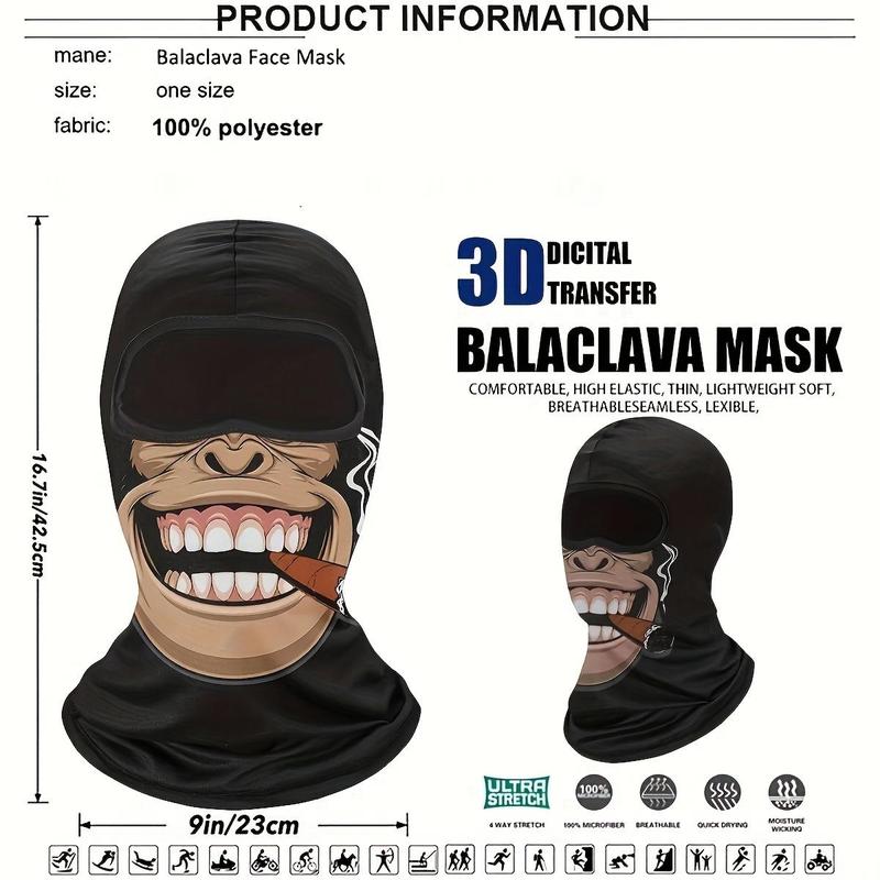 Skull Print Balaclava, 1 Count Cartoon Pattern Full Face Mask, Unisex Sports Face Cover for Cycling, Bicycle, Motorcycle, Outdoor, Christmas Gift