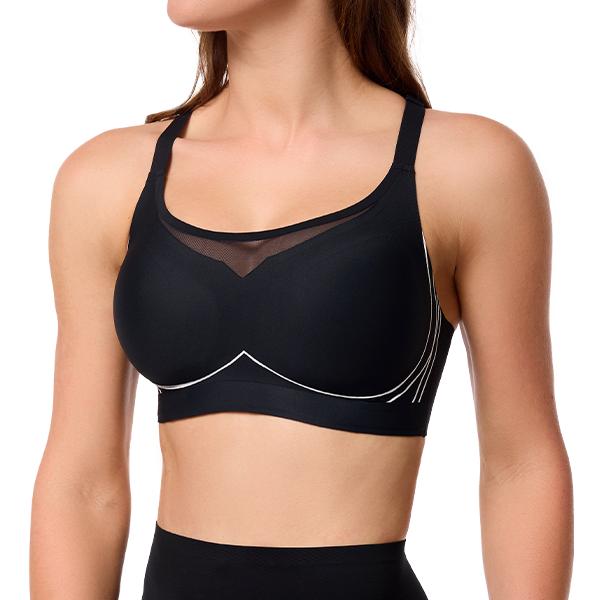 COMFELIE Women's Wireless Sports Bra,Racerback Sports Bras,High Impact Support Workout Bras for Yoga Gym GT009-GT010