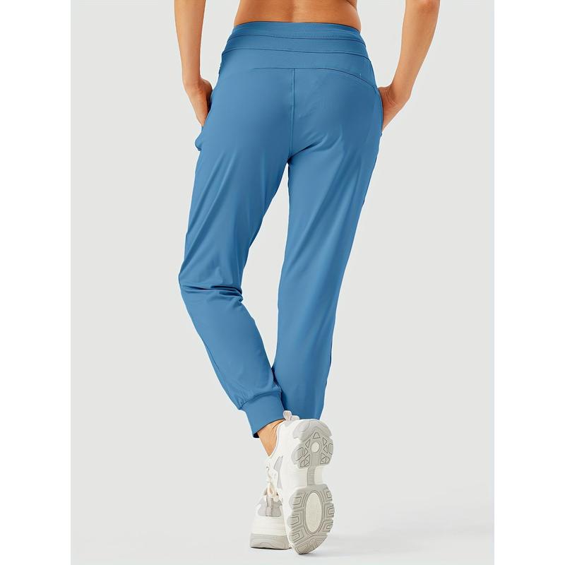 High Waisted Women's Joggers Pants With Zipper Pockets, Athletic Tapered Sweatpants For Workout, Lounge, And Casual Wear