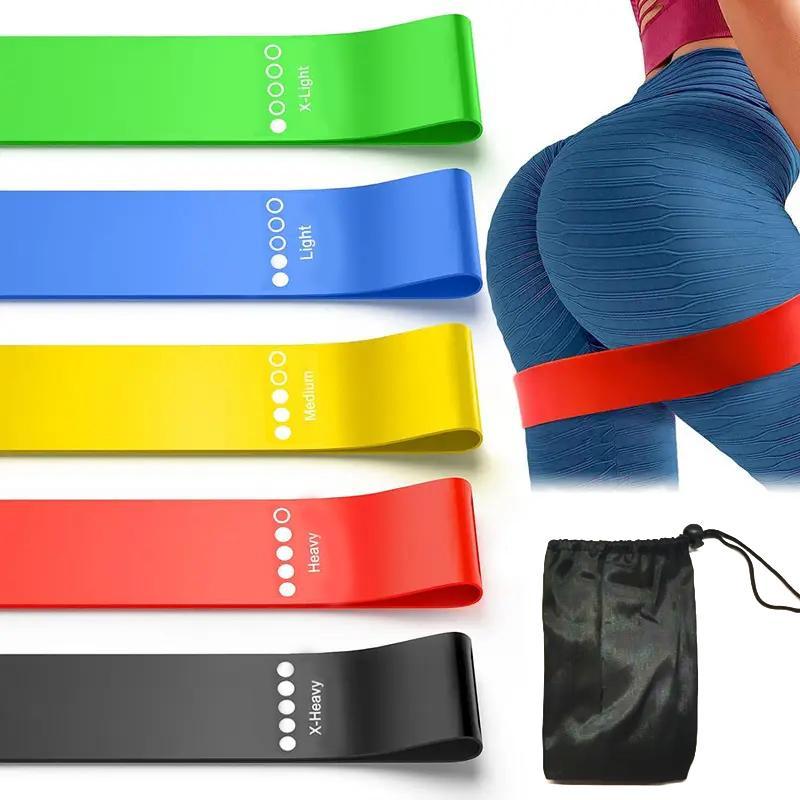 Resistance Band (5 Counts set), Yoga Elastic Band, Stretch Resistance Band, Fitness Equipment for Home Gym Workout