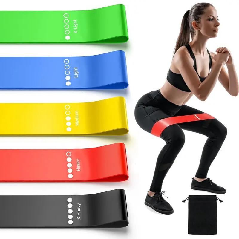 Resistance Band (5 Counts set), Yoga Elastic Band, Stretch Resistance Band, Fitness Equipment for Home Gym Workout