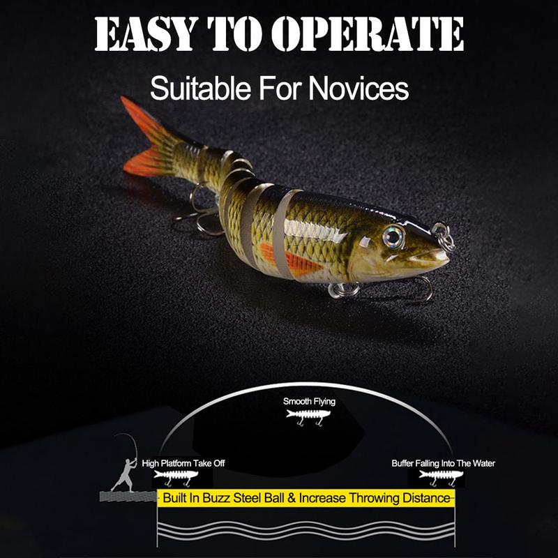 5pcs set Multi-section Fishing Lure, Lifelike Jointed Fish Bait, Slow Sinking Crank Bait for Fishing, Fishing Equipment, Flyfishing, Solocamping, Picnicaesthetic, Summer Gift