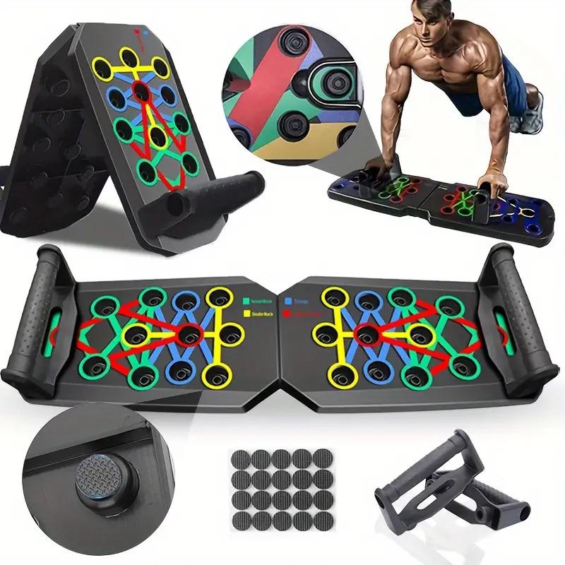 Ultimate Push-Up Board – Foldable, Multifunctional Home Gym for Full Body Workouts – Durable & Portable Strength Training Gear for All Fitness Levels