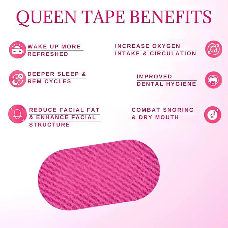 Queen Mouth Tape for sleep one month supply,mouth tape,pink,gentle,adhesion,30 Strips, sports accessories