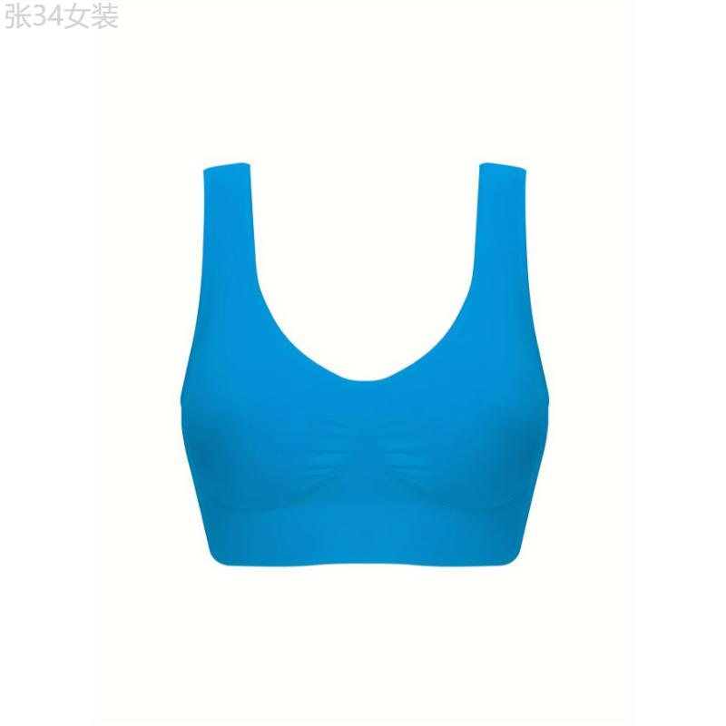 7pcs Comfy Wireless Sports Bras, Breathable Running Workout Tank Bra for Women's Lingerie Underwear