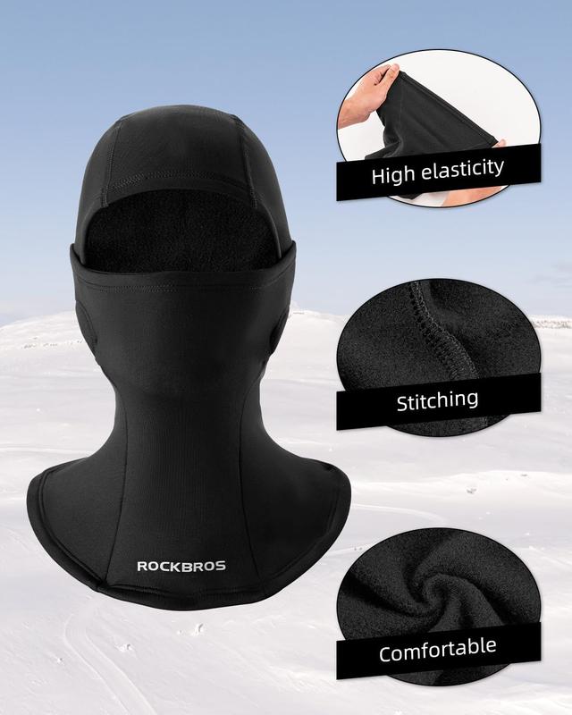 Kids Balaclava Ski Mask Thermal Windproof Kids Balaclava Mask for Cold Weather Boys Girls Black