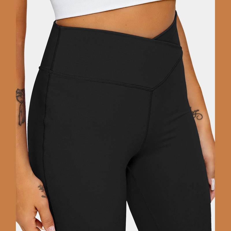 Halara High Waisted Crossover Flare Yoga Leggings