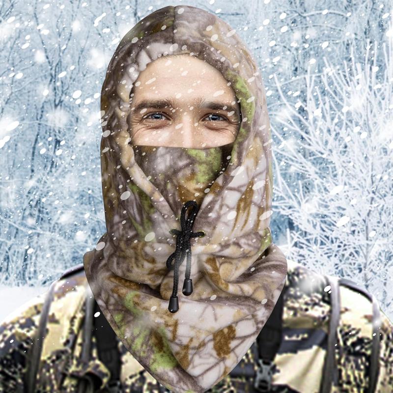 Riding Cap Wind-Proof Cap Hunting Mask Trapper Hat-Winter Camouflage Ski Hood Trapper Hunter Headwear-Windproof Warm Ski Mask Hunting Hat