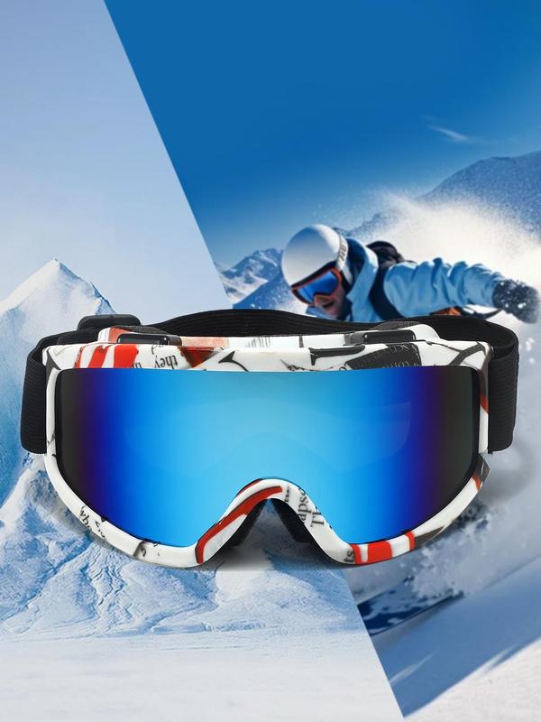 Ski Goggles, Outdoor Sports Goggles, Double Layer Sponge Design Goggles for Skiing, Snowboarding, Mountaineering, Hiking, Cycling