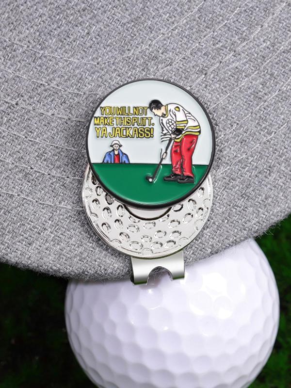 Cartoon Letter Pattern Golf Hat Clip, Golf Magnetic Ball Marker, Golf Hat Clip for Men & Women, Fashion Accessories for Daily Wear