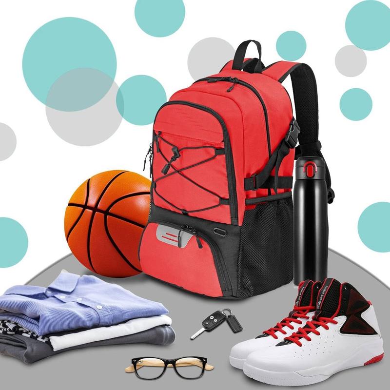 Basketball Backpack Large Sports Bag with Separate Ball holder  and  Shoes compartment, Best for Basketball, Soccer, Gym