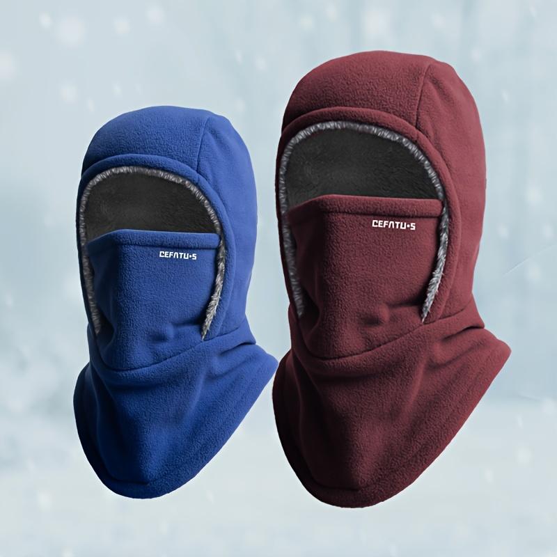 DEFATU·S Winter Headgear Set of 2, Men'S and Women'S Thermal Balaclava, Windproof Ski Hood with Ear Protection for Outdoor Sports, Cycling, Fishing, Hiking, Travel - Knitted Polyester Fabric, Machine Washable