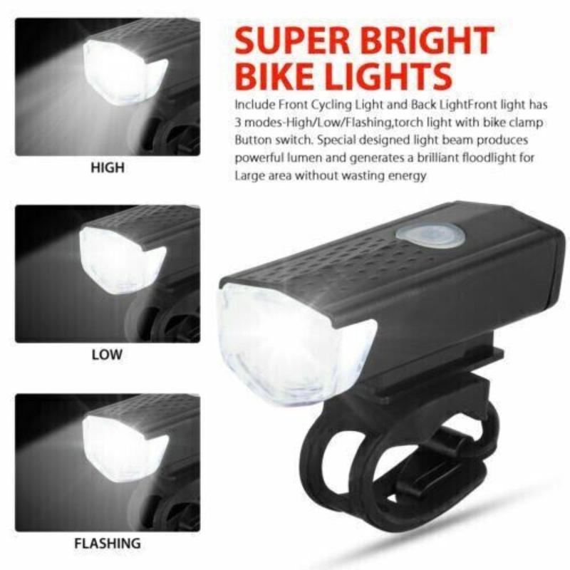 Buy 1 Get 1 Free！LED IPX6 Waterproof Bicycle Lights Set，Strong Durable Enery-saving Square Shaped Automatic Adjustable（2 PCS）