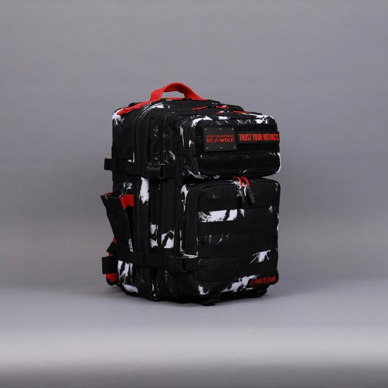 35L Backpack Black Lightning Immortal Red