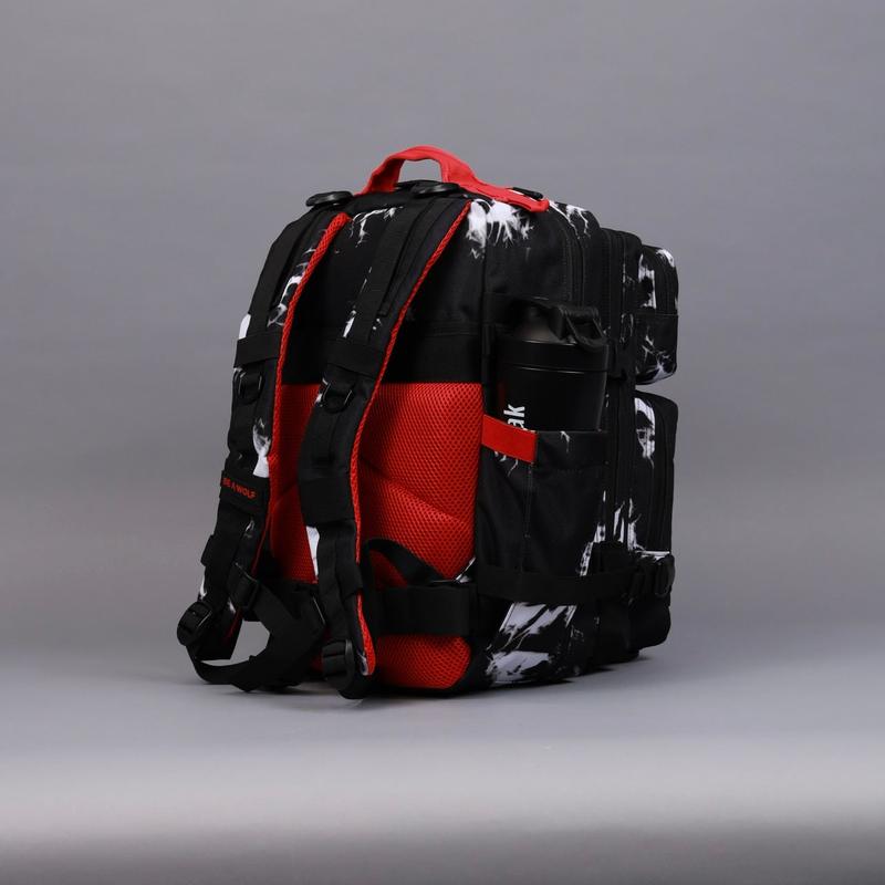 35L Backpack Black Lightning Immortal Red