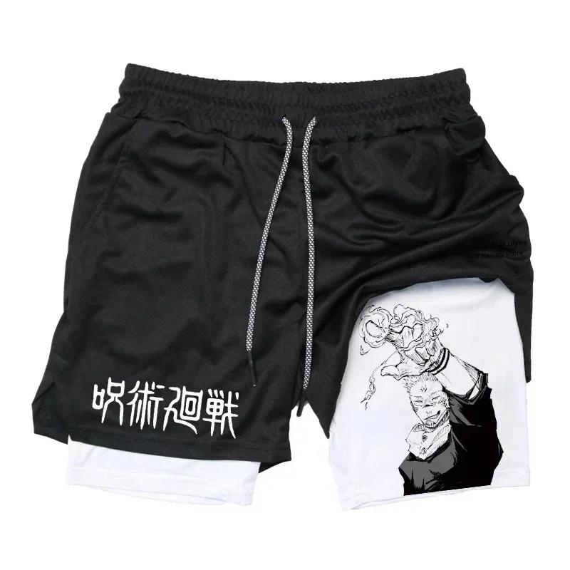 Gym Workout Compression Anime Shorts Men's Running Print Shorts Summer Sports Fitness Training Jogging Shorts Quick Drying Anime Gym Shorts Men Performance Shorts Men Shorts Graphic Mens Gym Clothes Free shipping,Free delivery casual pocket